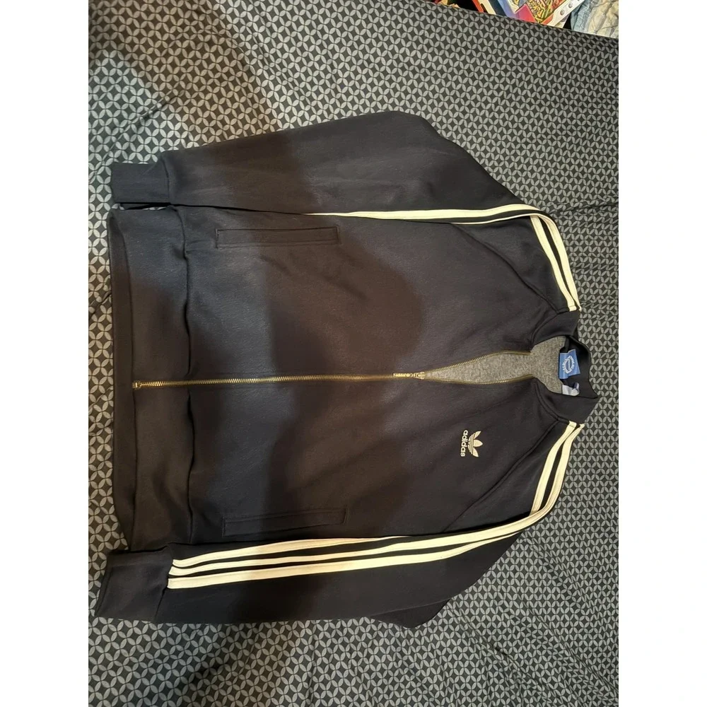 adidas Men's Large 3-Stripes Track Jacket Blue